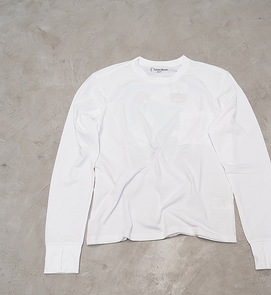 【Teton Bros】ティートンブロス men's TB Above Treeline L/S Tee "White" ※ネコポス可