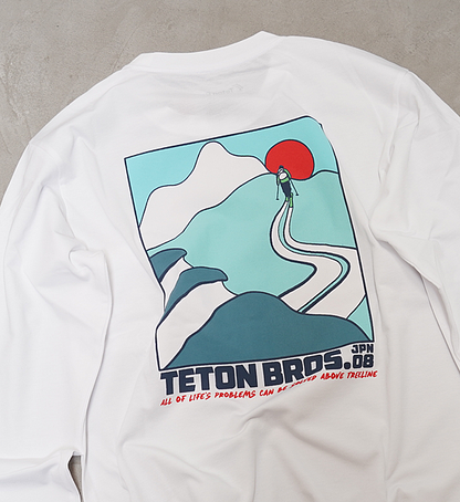 【Teton Bros】ティートンブロス men's TB Above Treeline L/S Tee "White" ※ネコポス可