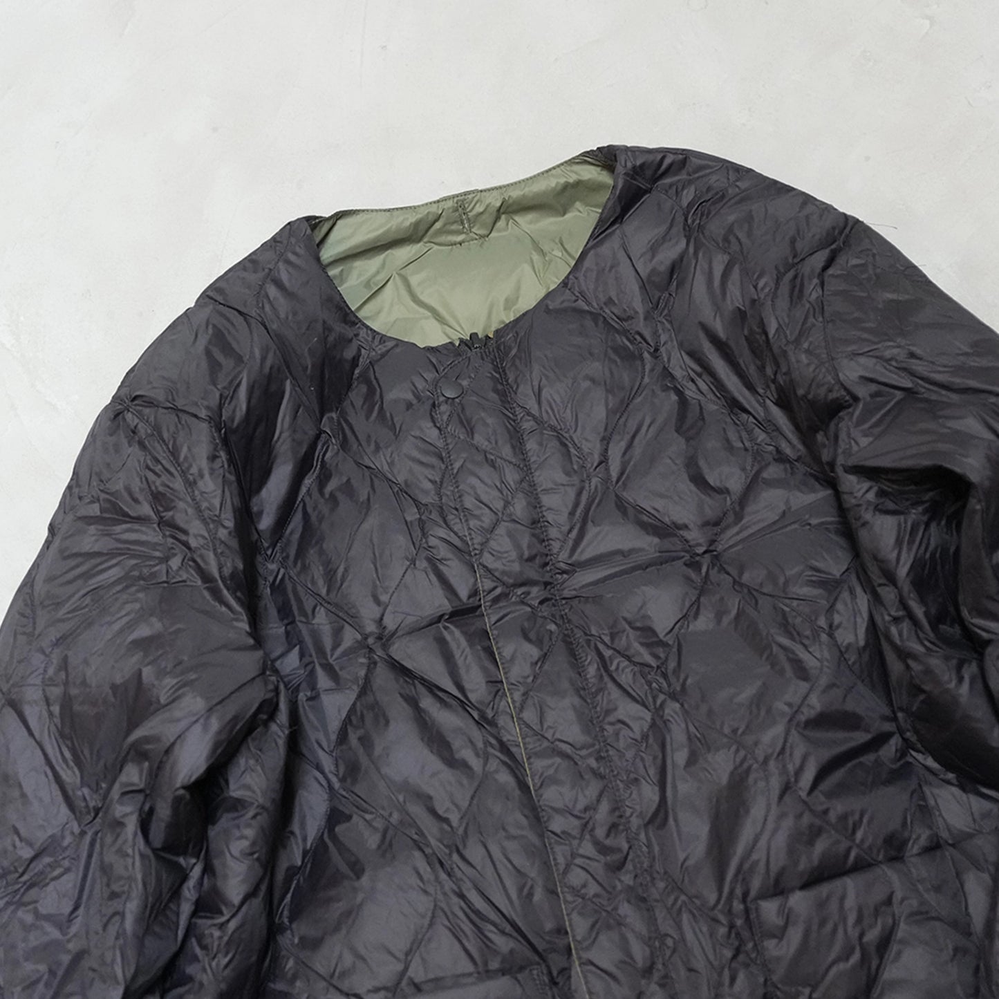 【TAION】タイオン unisex Japan Special Reversible MA-1 Down Jacket "Crzy Olive×Black"