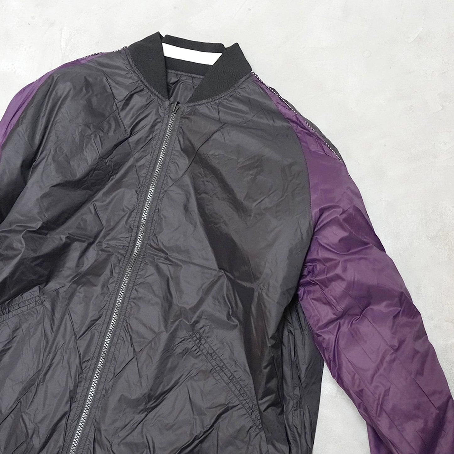 【TAION】タイオン unisex Japan Special Reversible Sukajan Down Jacket "Black/Off White×Black/D.Purple"