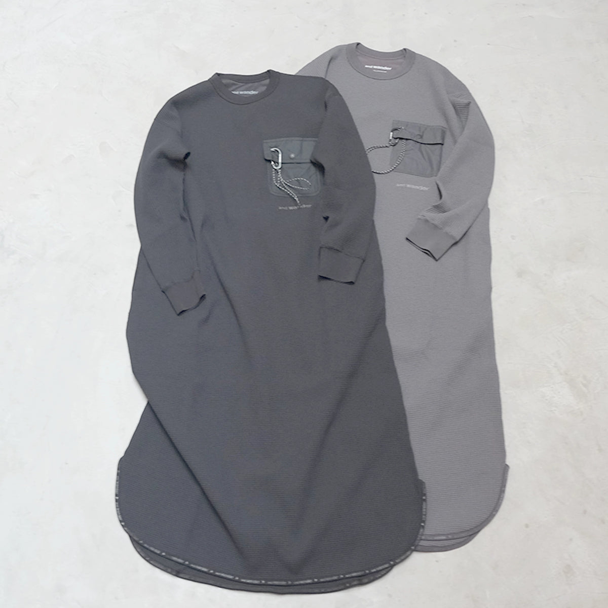 【and wander】アンドワンダー women's PE waffle dress "2Color"