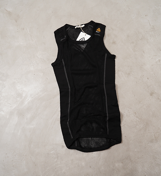 【ACLIMA】アクリマ men's Wool Net Singlet "Black"