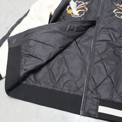 【TAION】タイオン unisex Japan Special Reversible Sukajan Down Jacket "Black/Off White×Black/D.Purple"