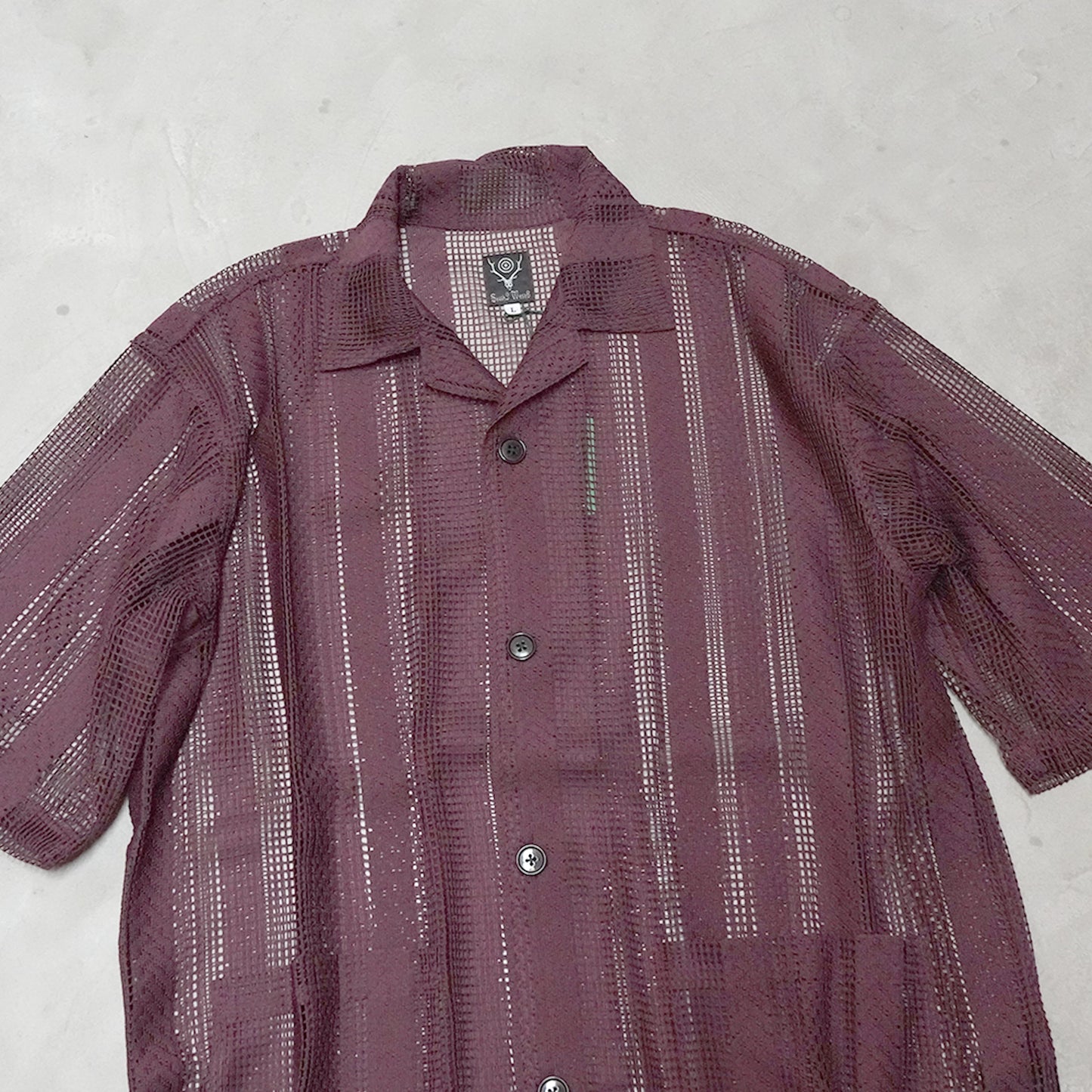 【South2 West8】サウスツーウエストエイト men's Cabana Shirt - Poly Lace Jq. "2Color"