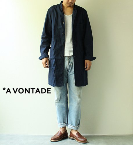 【A VONTADE】 アボンタージ Stand Collar Duster Coat Indigo