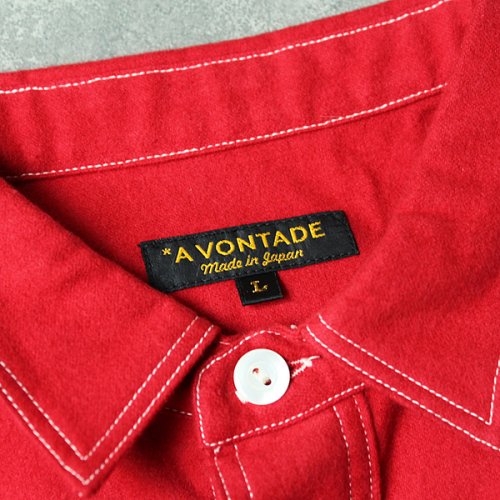 【A VONTADE】 アボンタージ　Classic Engineer Shirts Red