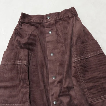 【and wander】アンドワンダー women's corduroy skirt "2Color"
