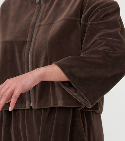 【THE NORTH FACE Purple Label】ノースフェイスパープルレーベル  women's Field Velour Cropped Jacket "Brown"