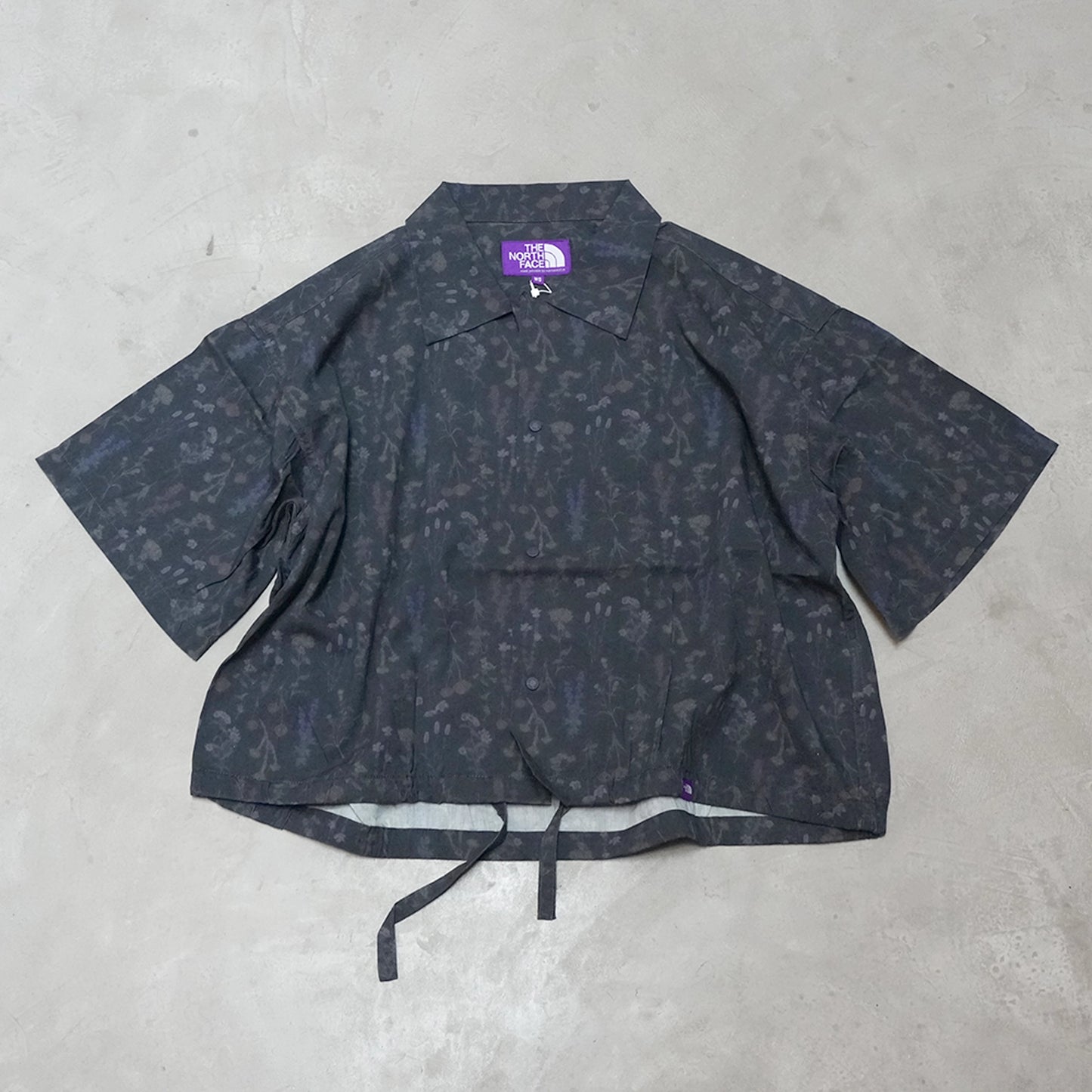 【THE NORTH FACE Purple Label】ノースフェイスパープルレーベル  women's Flower Printed Cropped Shirt "Dark Navy"