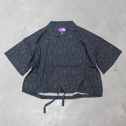【THE NORTH FACE Purple Label】ノースフェイスパープルレーベル  women's Flower Printed Cropped Shirt "Dark Navy"