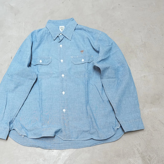 【South2 West8】サウスツーウエストエイト Work Shirt - Cotton Chambray "Sax"