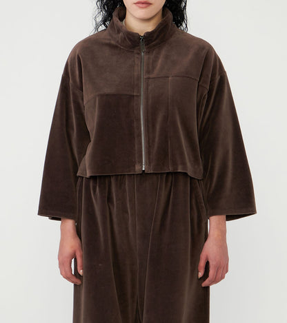【THE NORTH FACE Purple Label】ノースフェイスパープルレーベル  women's Field Velour Cropped Jacket "Brown"