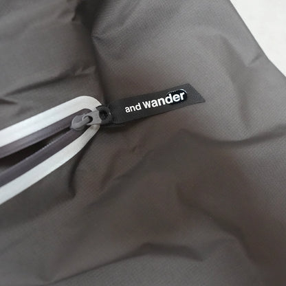 【and wander】アンドワンダー rain wrap skirt "Charcoal"