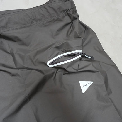 【and wander】アンドワンダー rain wrap skirt "Charcoal"