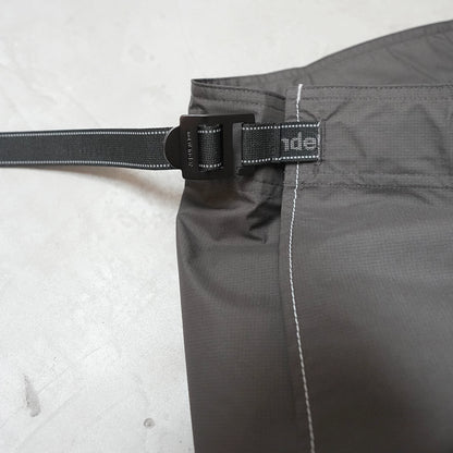 【and wander】アンドワンダー rain wrap skirt "Charcoal"