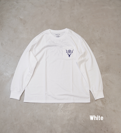 【South2 West8】サウスツーウエストエイト L/S Round Pocket Tee-Circle Horn "3Color"