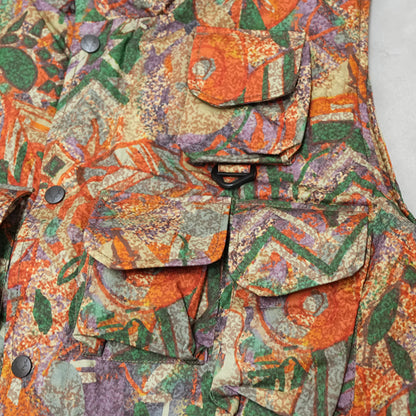 【South2 West8】サウスツーウエストエイト men's Multi-Pocket	Zipped Padding Vest-Cotton Ripstop/Printed "EZO	Forest"