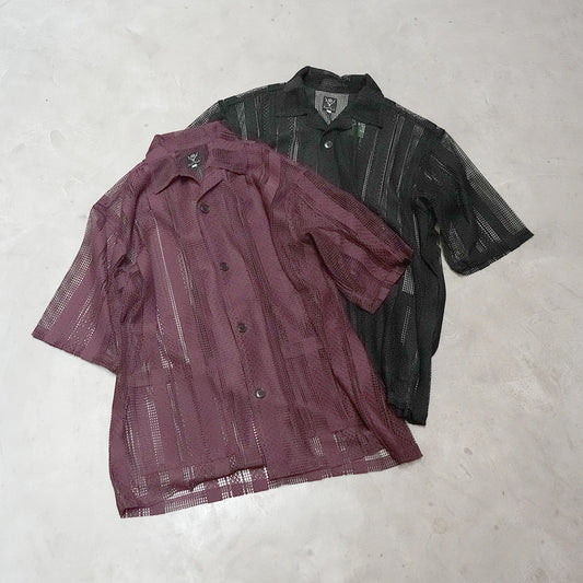 【South2 West8】サウスツーウエストエイト men's Cabana Shirt - Poly Lace Jq. "2Color"