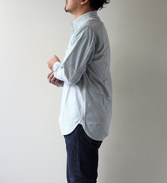 ★40%off【Mountain Research】マウンテンリサーチ  Utility Shirt ”Sax”