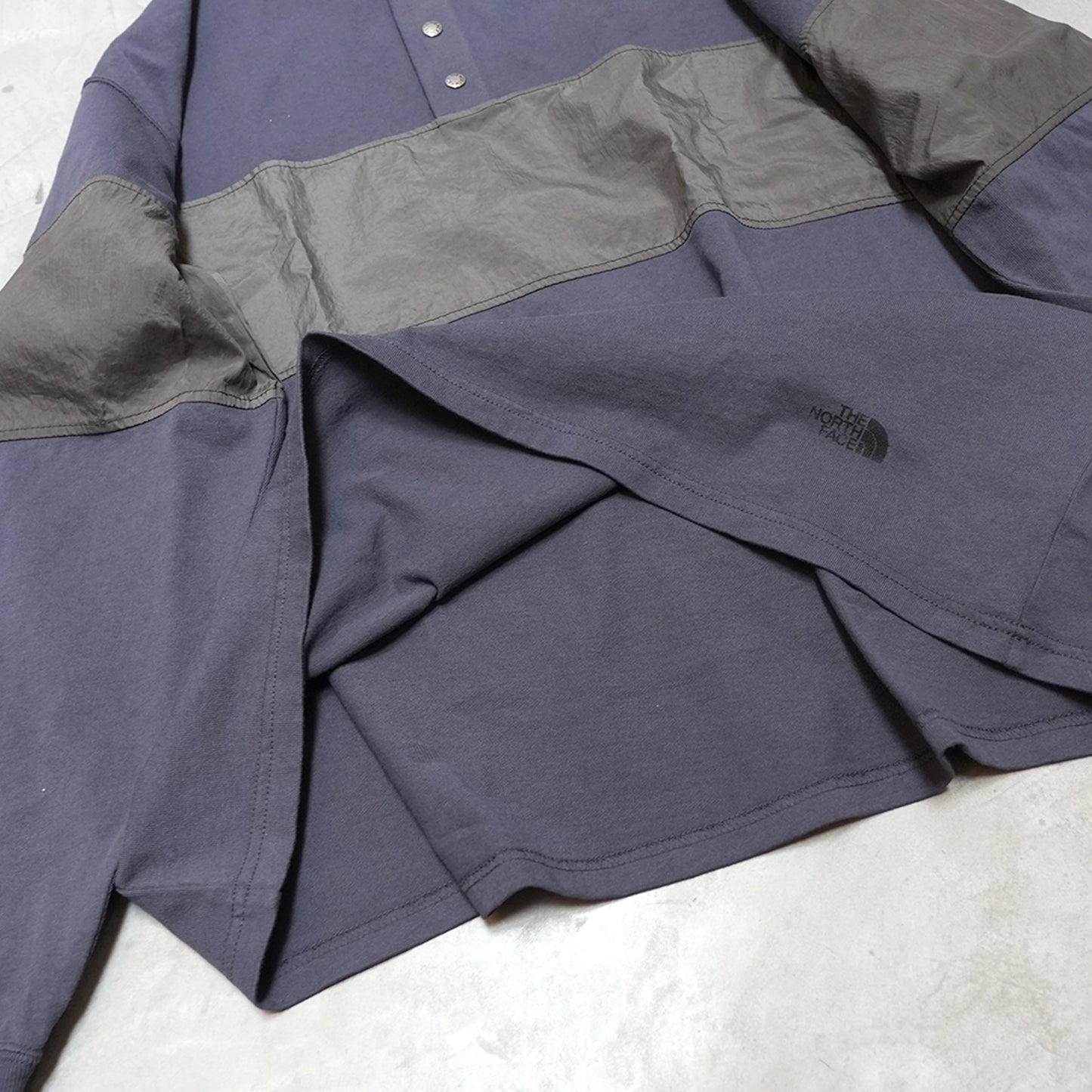 【THE NORTH FACE Purple Label】ノースフェイスパープルレーベル  men's Garment Dyed Field Rugby Shirt "Charcoal"