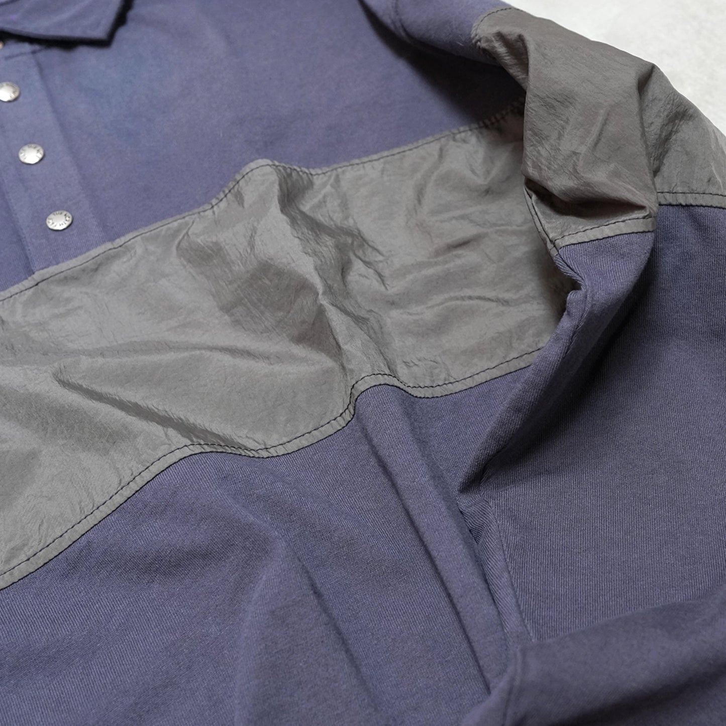 【THE NORTH FACE Purple Label】ノースフェイスパープルレーベル  men's Garment Dyed Field Rugby Shirt "Charcoal"