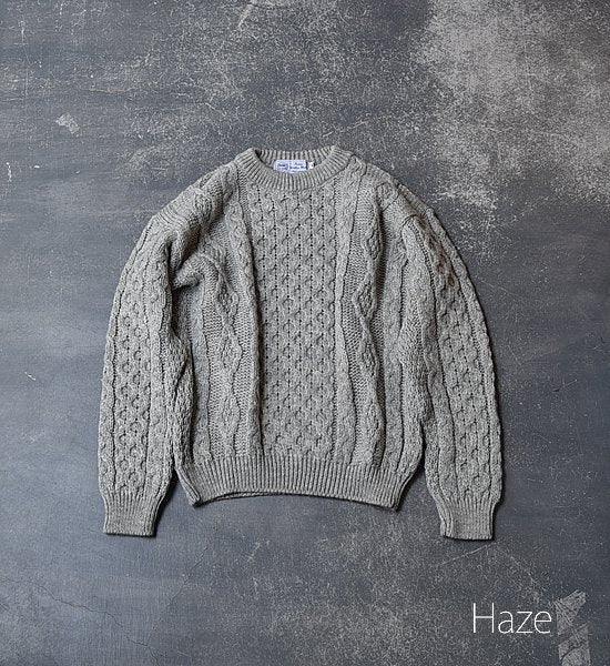 【Kerry Woollen Mills】 ケリーウーレンミルズ Aran Crew Neck Sweater "5Color"