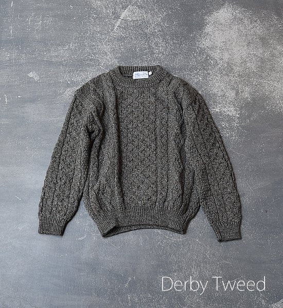 【Kerry Woollen Mills】 ケリーウーレンミルズ Aran Crew Neck Sweater "5Color"