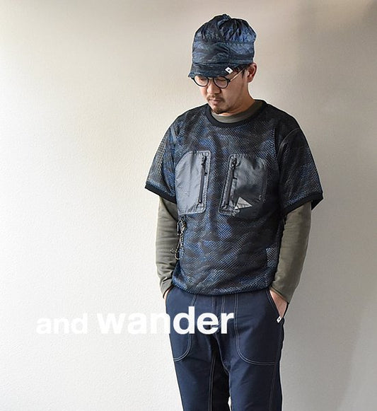 ★40%off【and wander】 アンドワンダー printed utility pullover "2Color"