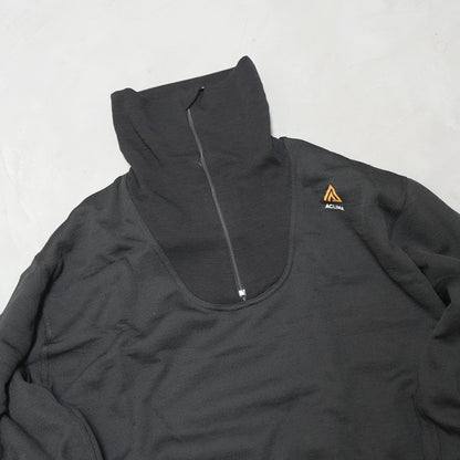 【ACLIMA】アクリマ men's Hotwool Polo Zip "Jet Black"