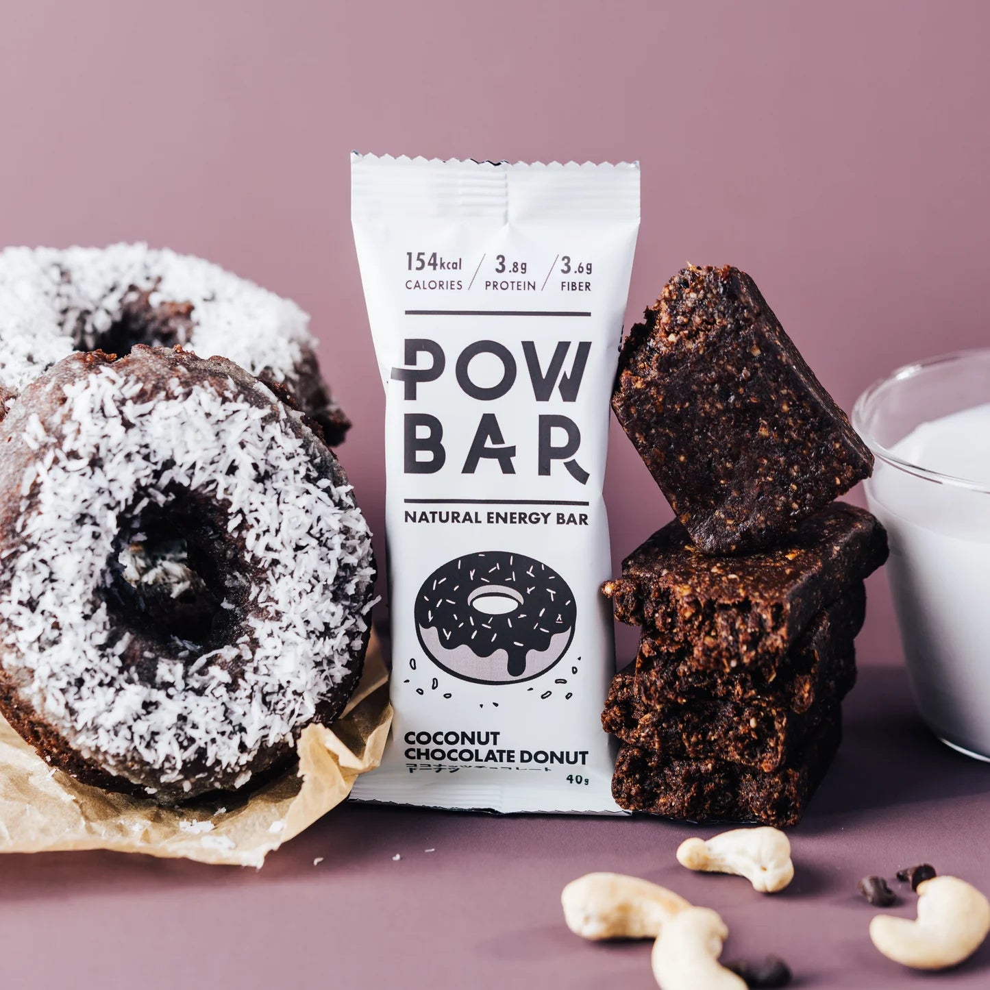 【THE POW BAR】 パウバー COCONUT CHOCOLATE DONUT